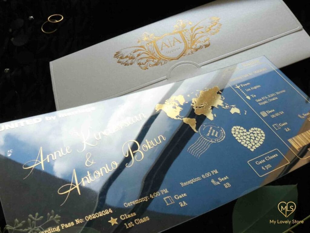 Acrylic Boarding Pass Invitation Detail 03