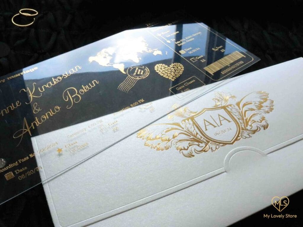 Acrylic Boarding Pass Invitation Detail 04