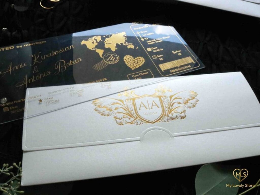 Acrylic Boarding Pass Invitation Detail 06