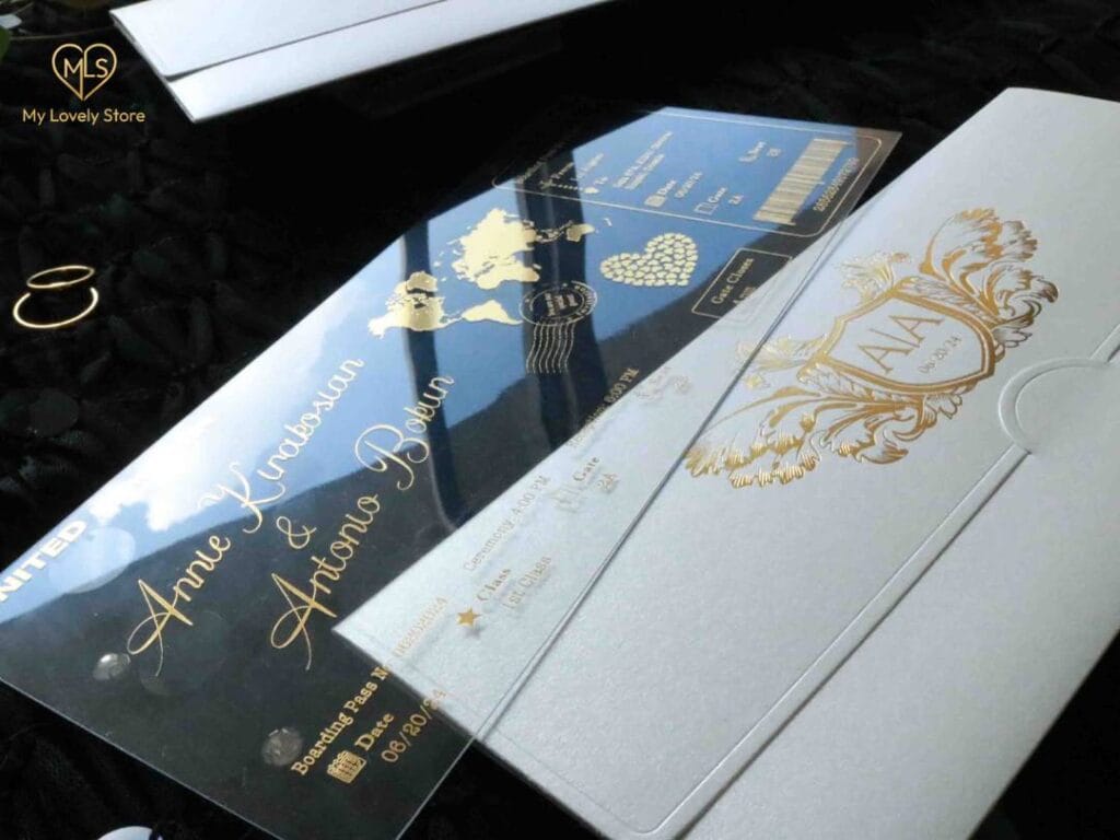 Acrylic Boarding Pass Invitation Detail 08