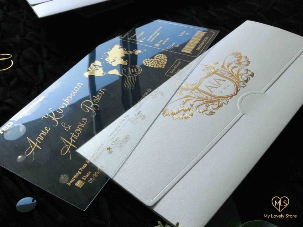 Acrylic Boarding Pass Invitation Detail 09
