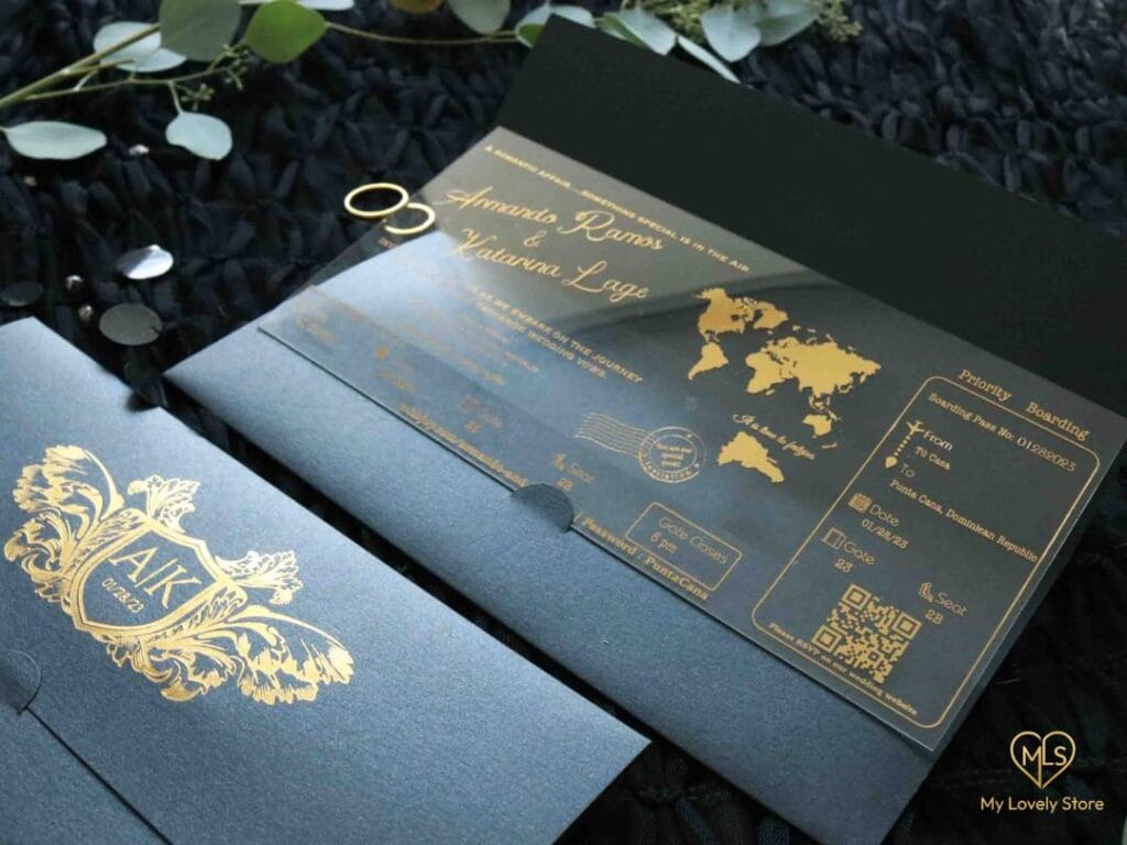 Acrylic Boarding Pass Invitation Detail 29