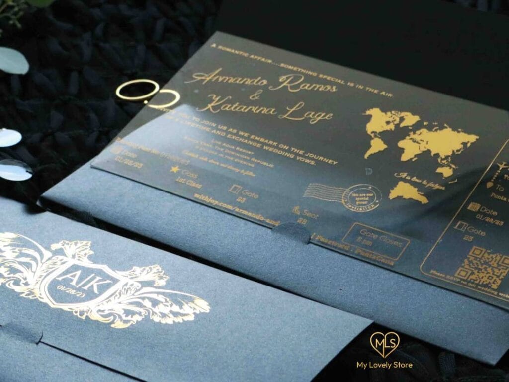 Acrylic Boarding Pass Invitation Detail 32