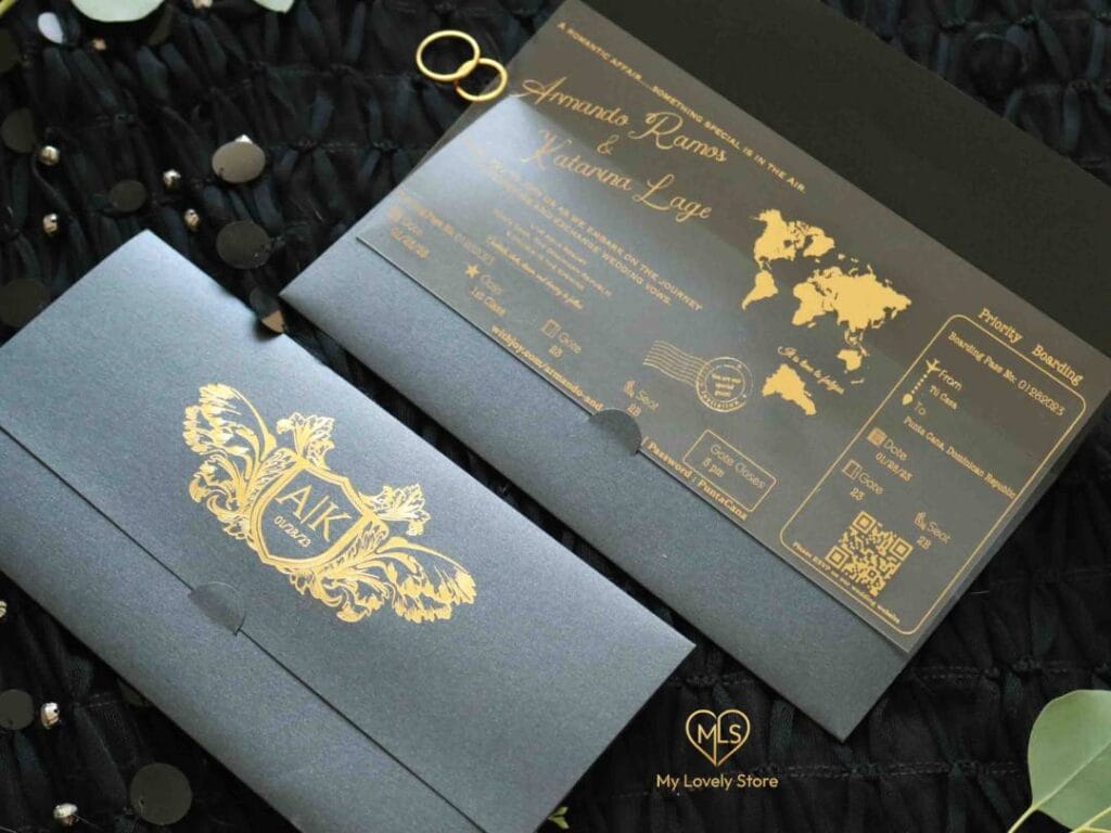 Acrylic Boarding Pass Invitation Detail 33