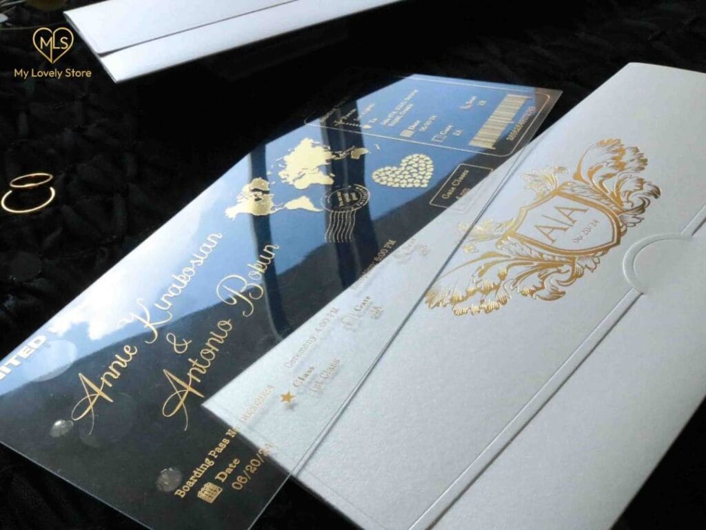 Acrylic Boarding Pass Invitation Detail 43